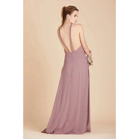 NWT Birdy Grey Moni Convertible Dress Sleeveless V-Neck Chiffon Dark Mauve Small - Picture 3 of 10